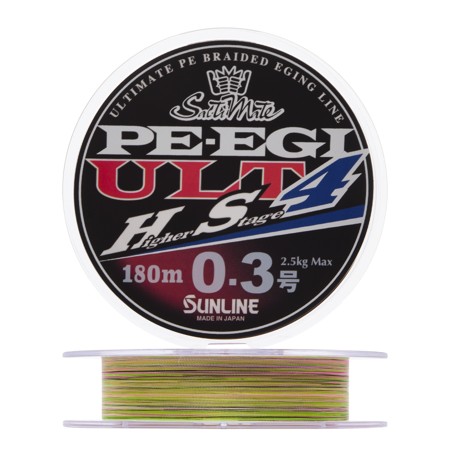 Шнур плетеный Sunline SaltiMate Pe Egi Ult HS4 #0,3 0,090мм 180м (multicolor)