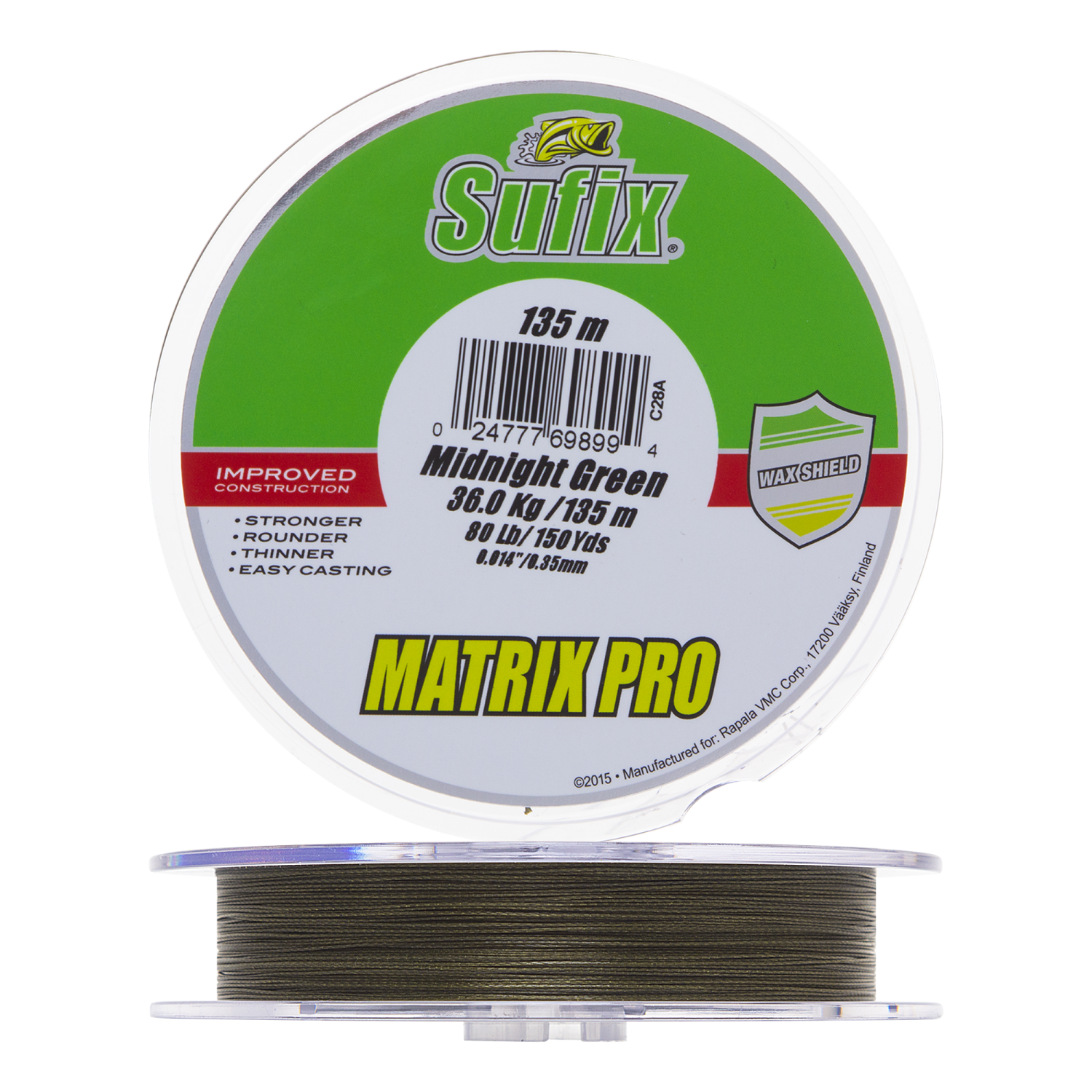 Шнур плетеный Sufix Matrix Pro 035мм 135м midnight green 1720₽