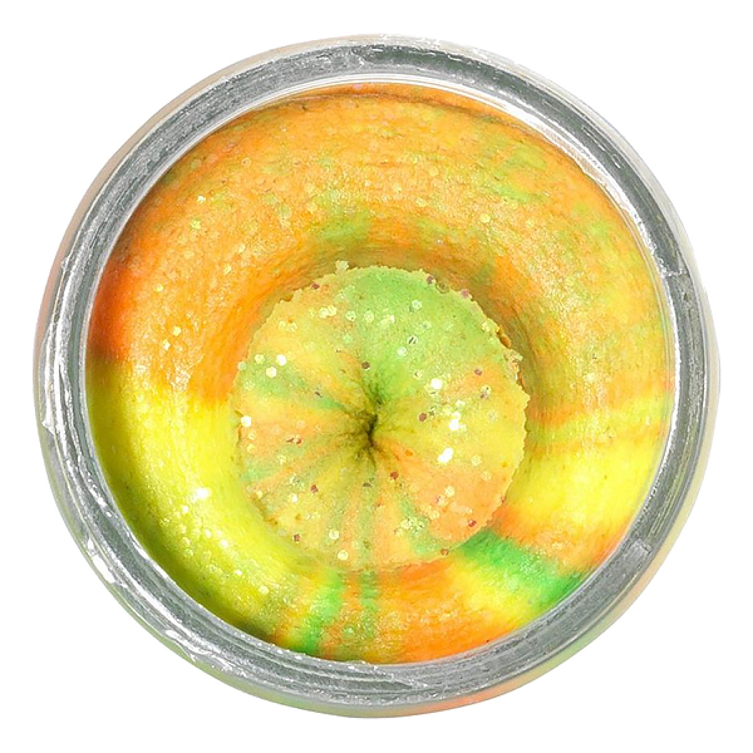 Паста форелевая Berkley PowerBait Natural Glitter Trout Dough 50гр Garlic #Rainbow Glitter